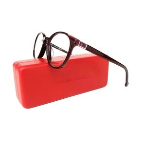 New CAROLINA HERRERA Frames Burgundy Round Eyeglasses VHE875W 9HBY 50 18 140